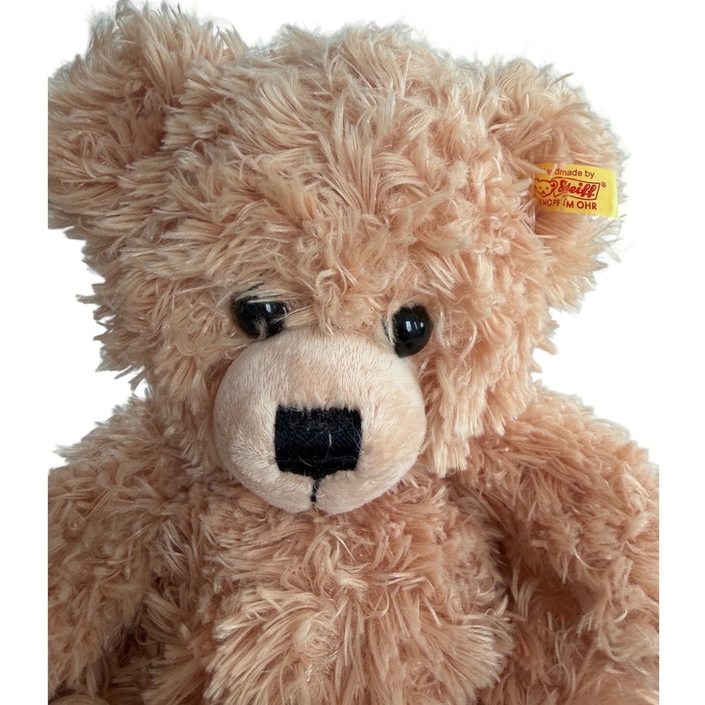 Steiff Lars Schlenker Teddybar Beige Shaggy Plush Bear Button in Ear